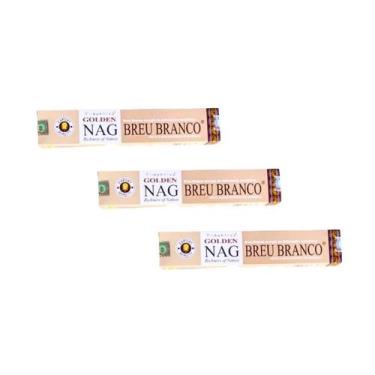 Imagem de KIT C/3 Incensos Golden Nag Índia Varetas Sabor:Sálvia Branca, Breu Br