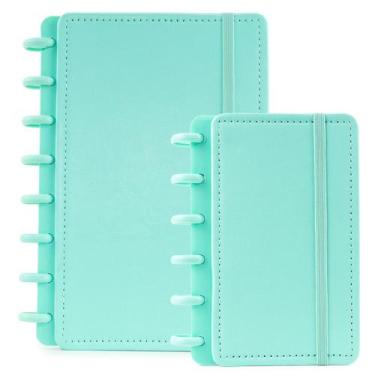 Imagem de Kit 2 Cadernos Femininos Papelaria Fofa Inteligente De Disco - Hxt, Ve