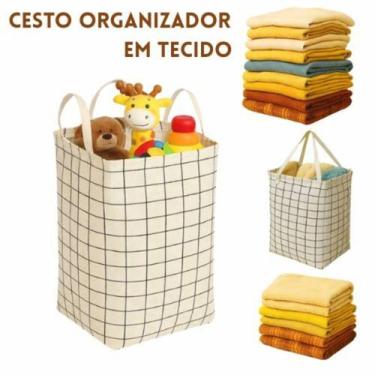 Imagem de Cesto Organizador de Tecido com Alça Ergonômica