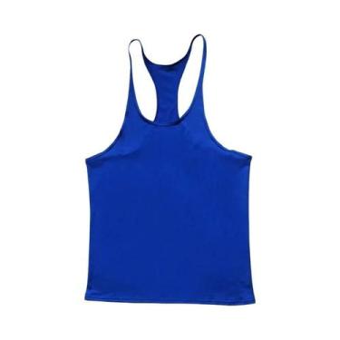 Imagem de Camiseta Regata Casual Para Treino Em Tamanho plus Para Homens, Cor Só