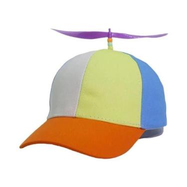 Imagem de Boné Snapback Com Hélice De Helicóptero E Libélula Arco-Íris, Boné Div