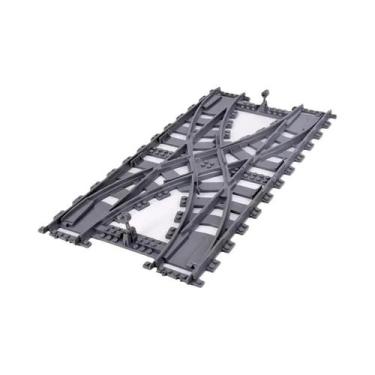 Imagem de Blocos De Montar De Trem Urbano Com Trilhos Curvos E Retos, Plataforma