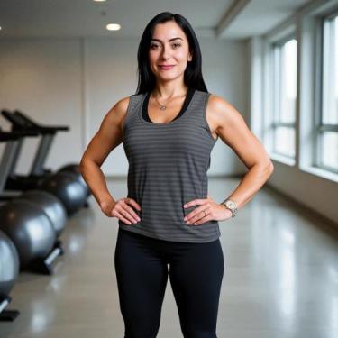 Imagem de Camiseta REGATA MALHA FRIA POLIAMIDA feminina Dry Fit tecido furadinho