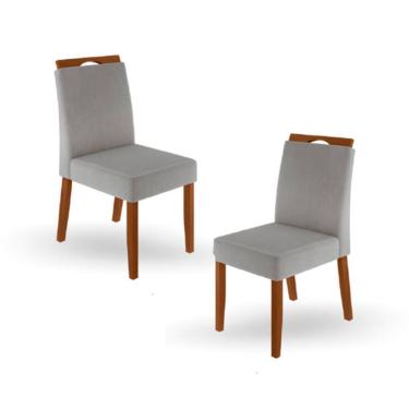 Imagem de Cadeiras De Jantar Com Pegador De Madeira Sara Star Móveis