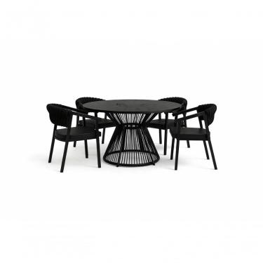 Imagem de Conjunto Eclipse 100% Alumínio Náutico 4 Cadeiras Metal Art.