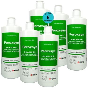 Imagem de Kit 6 Shampoo Antibacteriano E Antisseborreico Peroxsyn König 1 Litro 