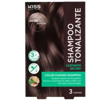 Imagem de Shampoo Tonalizante Color Change Castanho Escuro - Kiss New York