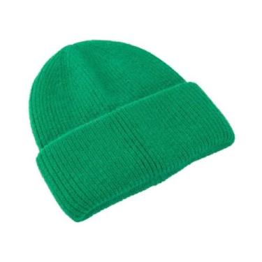 Imagem de Gorro Feminino De Inverno Em Tricô Com Pelo De Coelho, Grosso, Quente 