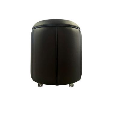 Imagem de Puff Redondo Baú Não é Segredo Debrum Courvin Preto 54x60 NS0613