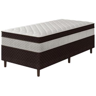 Imagem de Cama Box Conjugada Solteiro Umaflex de Mola Ensacada 52x88x188cm Manu,