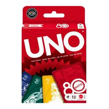 Imagem de Jogo de Cartas UNO Ruby Red 80anos Mattel 112 Cartas JGK30 -