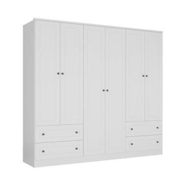 Imagem de Guarda-roupa Casal 6 Portas 4 Gavetas Fort - Mambel