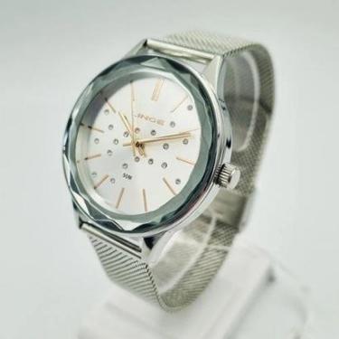 Imagem de Relógio LINCE feminino analógico strass prata LRM4782L40 S1SX-Feminino