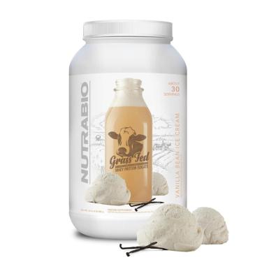 Imagem de Proteína em pó NutraBio Grass Fed Whey Isolate 2,2 kg de baunilha-Unissex