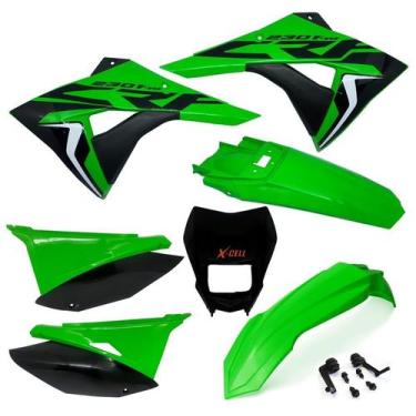 Imagem de Kit Carenagem Plástico Biker Elite C/ Adesivos Farol X-Cell Honda Crf 