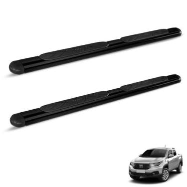 Imagem de Estribo Lateral Strada 2021 a 2026 CD CS Oval Preto Bepo
