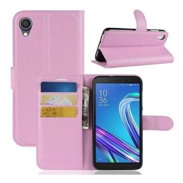 Imagem de Capa Capinha Carteira Flip Couro Zenfone Live L1 Za550kl 5.5 - Danet, 