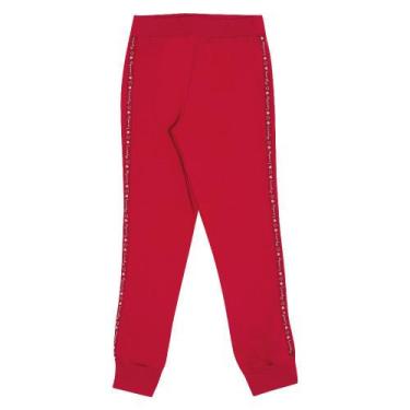 Imagem de Calça Moletom Infantil Menina Pulla Bulla Ref. 47413, 10, Vermelho