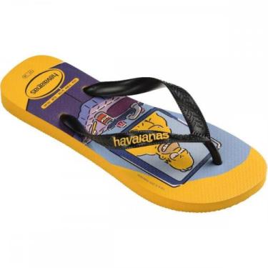 Imagem de Chinelo Havaianas Simpsons 41378891740, Amarelo, 37/38
