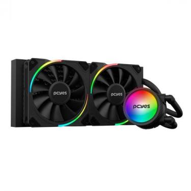 Imagem de Water cooler sangue frio 3 argb black vulcan 240mm - tdp 250w - argbsf