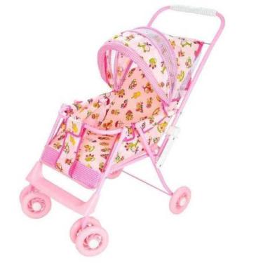 Imagem de Carrinho para boneca modelo luxo - MP INDUSTRIA E COMERCIO, Rosa com e