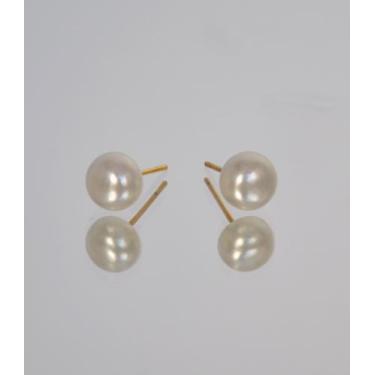 Imagem de Brinco feminino com banho de ouro 18k e Perola shell - Sempre barbara 