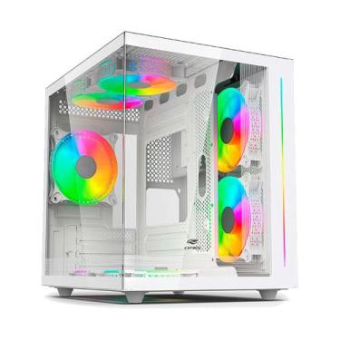 Imagem de Gabinete Gamer C3Tech Gaming Aquarius MT-G810WH, Mini Tower, Micro ATX