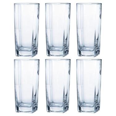 Imagem de Jogo com 6 Copos de Vidro Grosso Texas 290ml  - Praticasa