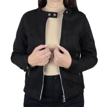 Imagem de Jaqueta Feminina Facinelli Suede Preta - 6404, M, Preto