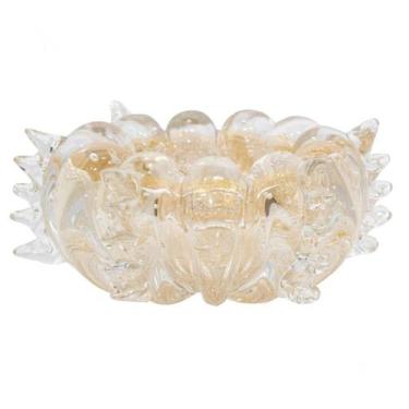 Imagem de Cachepot Cristal Murano Psyri PP Cristal com Ouro - Cristais Labone