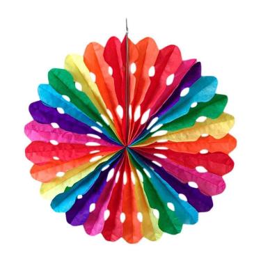 Imagem de Lanterna De Papel Festa Junina Redonda Colorida - 30cm