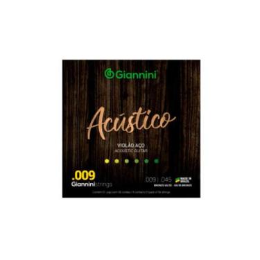 Imagem de Encordoamento Giannini P/violão Aço Bronze 65/35 0.009" Geswal