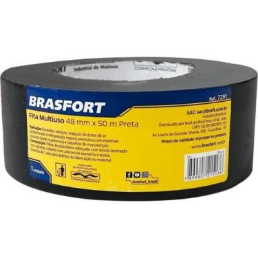 Imagem de Fita Multiuso 50mx48mm Preta Brasfort