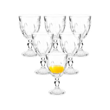 Imagem de Jogo de Taças para Bebidas de Vidro 330ml - 6 Peças Haus Diamond Empir
