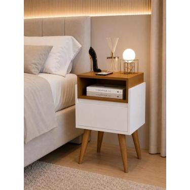 Imagem de Mesa de Cabeceira Pergola 1 Gaveta Pés Palito 30cm Cores - Comprar mov