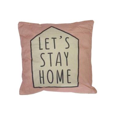 Imagem de Almofada Decorativa - 43x43cm - Let's Stay Home