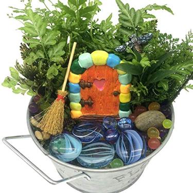 Imagem de FUNSHOWCASE Pedras de vidro pedras seixos de aquário com padrões para jardim de fadas paisagem oceano ou lago ou decoração de rio, lote 10 peças