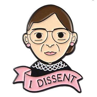 Imagem de KEAIDO Broche RBG I Dissent Broche, Ruth Bader Ginsburg Feminist Notorious RBG Badge Button for Social Justice Igualdade Feminina Direitos Femininos, Broche de Colarinho RBG para advogados, estudantes de direito, Metal, não conhecido