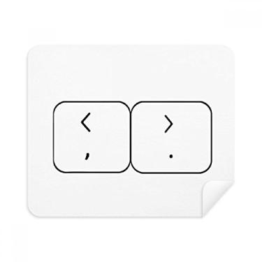 Imagem de Suportes de símbolos de teclado, pano de limpeza, limpador de tela, 2 peças, tecido de camurça