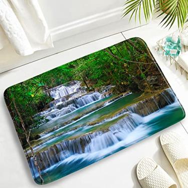 Imagem de Conjunto de tapetes de banho de selva tropical Floresta Palmeira Folhas de bananeira Natureza Cenário Porta Tapete Moderno Decoração Casa Banheiro Tapete de Toalete, DD, 3123X, 75x45cm, 29.5x17.7in