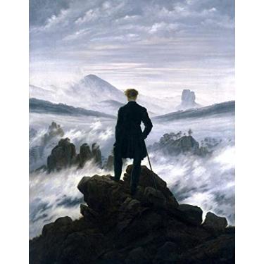 Imagem de Andarilho Acima do Mar de Neblina de Caspar David Friedrich - 75x96 - Tela Canvas Para Quadro