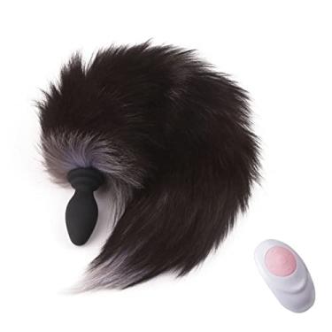 Imagem de Vibrador Anal Com Cauda de Raposa Plug 10 Frequências Controle Remoto Sem Fio Acessórios SexShop Zatla (1)