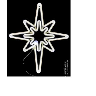 Imagem de Painel Neon Led Natal Rosa Dos Ventos Decoração Enfeite 110v Pisca Enfeite Porta Natalino