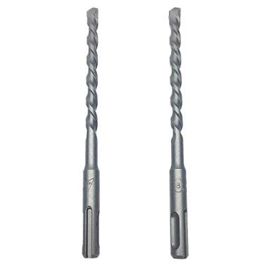 Imagem de 2 peças de brocas de carboneto Comok SDS Plus Hank 8 mm x 160 mm broca de maçonaria para perfuração de furos em pedra de concreto maçonaria e pedra artificial