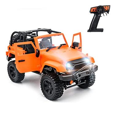 Imagem de Homesen Caminhão de controle remoto escala F2 1:14 carro conversível RC 4WD 2.4GHz Off Road RC caminhões 30km/h veículo de alta velocidade rastreador com luz LED RC carro de corrida para crianças adul