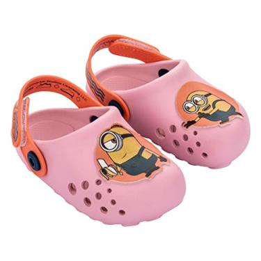 Imagem de Grendene Kids Minions Banana Wave Sandália, Unissex - Bebê, Rosa/Laranja, 17-18