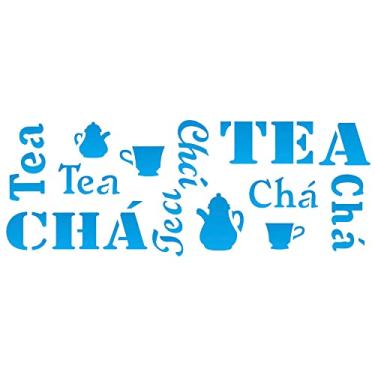 Imagem de Stencil de Acetato para Pintura OPA Simples 10 x 30 cm - 743 Estampa Chá