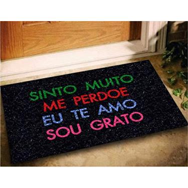 Imagem de Tapete Capacho Hooponopono Palavras 60x40 Perdoe Amo Grato