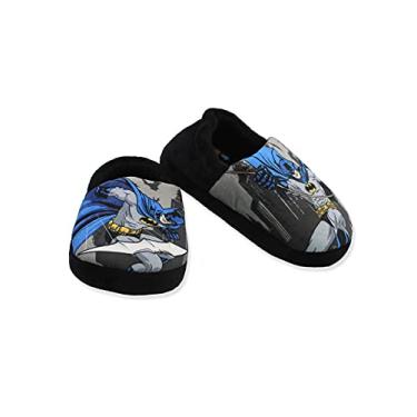 Imagem de DC Comics Pantufa de pel cia para meninos Batman Superhero, Preto, 7-8 Toddler