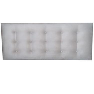 Imagem de Cabeceira Painel Botonê 15 Suede Liso Bege Strass Queen 160 X 80 Cm
